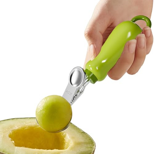 Cuchara para Helado - Porcionador De Alimentos De Acero Inoxidable - Utensilio De Cocina Colgable Para Uso Diario En Restaurantes Comerciales Familiares Panaderías Buffets