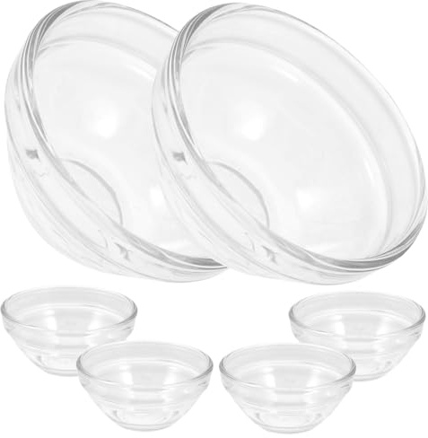 Ipetboom 6pièces Bols Verre Transparentes Pour Desserts Pudding Coupelles Rondes Petits Bols Multifonctions Résistants Four Micro-ondes Lavables Vaisselle Empilables Cuisine