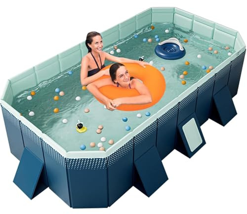 ZXINXIN Piscina para Perros Piscina para Perros y Gatos, Piscina para Perros Piscina Infantil Bañera para Perros Piscina Plegable con PVC Antideslizante, para niños y Perros Gatos 300cm
