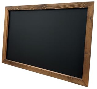 Framed Chalkboard Blackboard 24” x 36” (610mm x 915mm) – Rustic Wooden Wall Sign Board for Menus, Cafés, Pubs, Restaurants, Weddings, Home & Office – Durable Easy-Wipe Panel