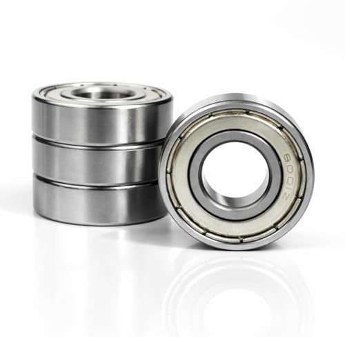 RowGlow 4 Stycken 6002zz 6002z Kullager 12x28x8mm, Kullager med Djup Fot 6002-2z 6002 Zz Dubbel Metallisk Förkromad Tätning Stål För Maskiner och Verktyg (6002zz 4st)
