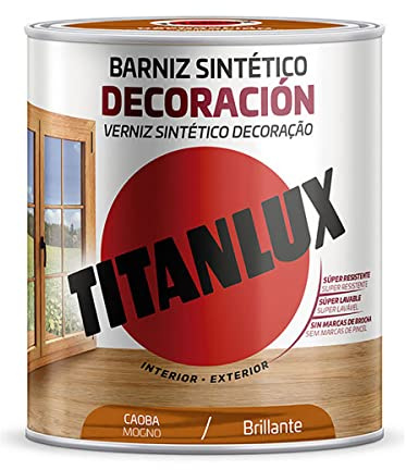TITANLUX M10100434 Künstlicher Lasur, glänzend, Mahagoni, 750 ml
