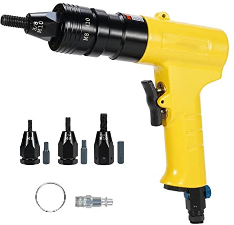 Blindniet-Pistole Pneumatisches Nietwerkzeug Nietzange Riveter Industriell Druckluft Nietmutternzange Umkehrbar Nietmaschine Nietpistole Mit M3 M4 M5 M6 M8 M10 Kopf,804