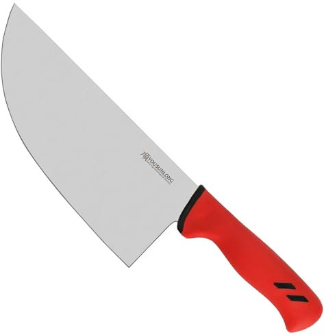 YOUSUNLONG Coltello mannaia per carne - Coltello da macellaio ibrido da 230 mm - Lama affilata in acciaio al molibdeno di alta qualità - Impugnatura ergonomica e antiscivolo