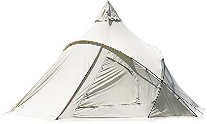 RajoNN Zeltturm-Glockenzelt, gemütliches Haus im Freien, wasserdicht, Tipi-Zelt für Erwachsene, 4–6 Personen, Familie, doppellagiger Party-Familienurlaub