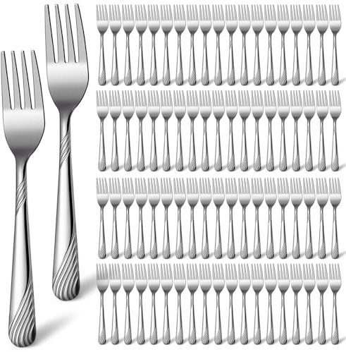 Minatee 150 Pcs Metal Dinner Forks Bulk, 6.9 Inches Stainless Steel Forks