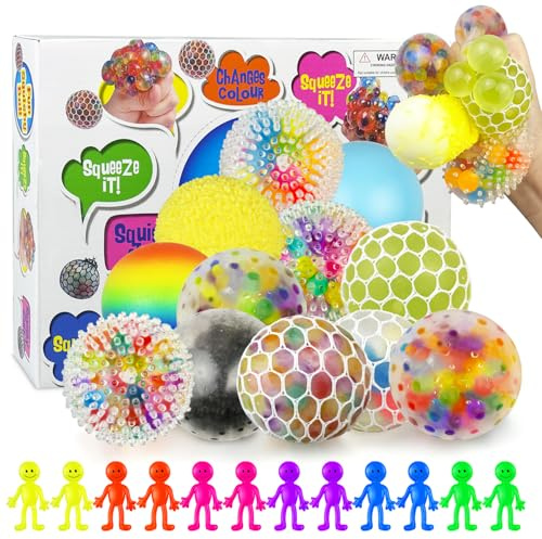 XWGKLN 24 Pack Palline Antistress, Mini Squeeze Toy Palline Antistress Bambini Squishy Ball Antistress Giocattolo per Bambini e Adulti