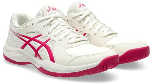 ASICS Womens Court Slide 4 Sneaker, Cream Bright Rose, 6 UK