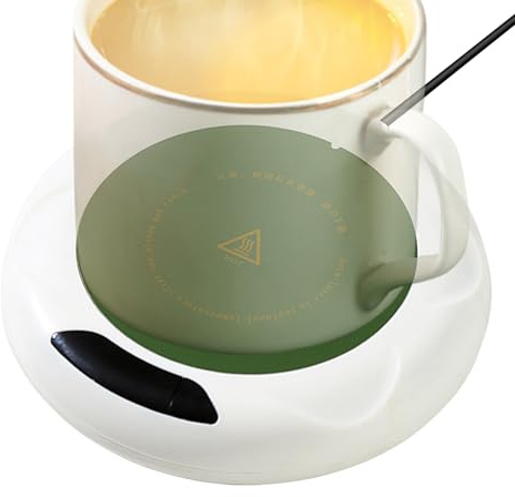 Calentador de Taza – Calentador de Café USB con Temperatura Ajustable, 3 Niveles 55/65/75°C, Posavasos Calefactor ABS Inteligente, Temperatura Constante para Café & Té, 11,6cm USB