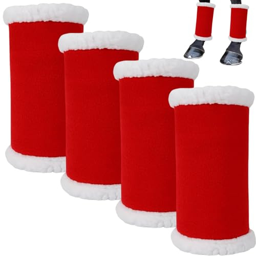 Obelunrp Ensemble de 4 Bandages de Jambe Cheval pour soulager la Fatigue et Debout pour Chevaux, Installation Facile, Accessoires Maintien au Chaud pour Chevaux pour Les paramètres Stables et partici