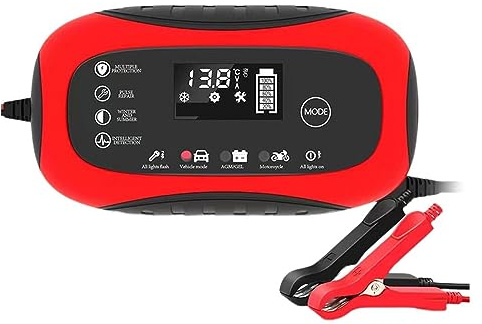 Bilbatteriladdare 12V 6A Motorcykelbatteriladdare Underhållsfri LCD-skärm Snabbladdning For Blybatterier Kraftfull Snabbladdning