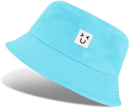 Tuopuda Sombrero del Pescador Algodón Unisex Bucket Hat Plegable De La Sonrisa del Casquillo De Sun Sombrero Al Aire Libre para Senderismo Camping y Playa