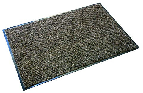 Ultralux Large Indoor Scraper Entrance Mat, 120cm x 180cm, Anti-Slip Vinyl Backed Door Mat, Brown Dirt Trapping Absorbent Indoor Barrier Mat