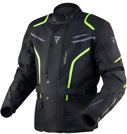 REBELHORN Hiker III motorcykeljacka herr | textil | Reissa membran | armbågar och axelskydd nivå 2 | ryggskyddspåse | 10 ventilationskanaler