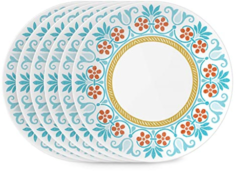 Corelle 1144932 Terracotta Dreams CO Salad Plates Set of 6, Glass