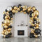 Kit arco per palloncini, 127 pezzi nero oro argento kit ghirlanda ad arco con palloncini per compleanno, per uomini ragazz feste di compleanno matrimoni lauree anniversari pensionamenti Capodanno
