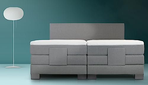 Boxspringbett ROM II-S 200x220 cm mit Motor elektrisch verstellbar. Premium-Schlafkomfort mit stilvollem Design. Perfekte Ruheoase für erholsame Nächte. XXL Boxspringbett in Überlänge