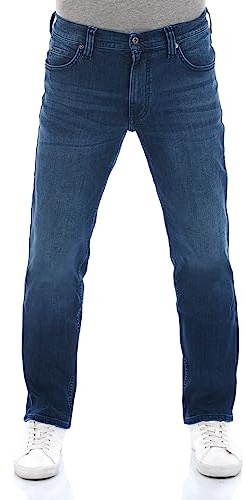 MUSTANG Jeans Herren Stretch Straight Fit Tramper Jeanshose Hose Denim, Farbe:Dark (1014413-5000-882), Größe:38W / 32L