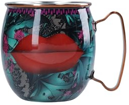 MIKASA x Sarah Arnett Stainless Steel Moscow Mule Mug, 450ml, Lip Print