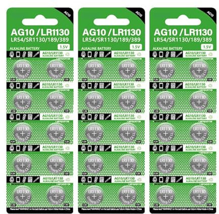 YiQinzcxg Knopfzellenbatterie Mit Hoher Kapazität Packung Mit 10/20/30/40 Stück LR1130 AG10-Batterien 68 MAh 1 55 V Knopfzelle Zuverlässige Leistung