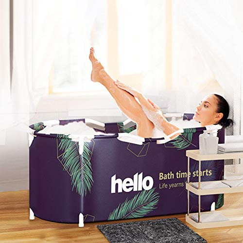 Baignoire portable pliable de 120 cm pour adultes, gain de place pour spa, idéale pour les bains chauds et glacés, parfaite pour un usage familial, facile à installer et à ranger