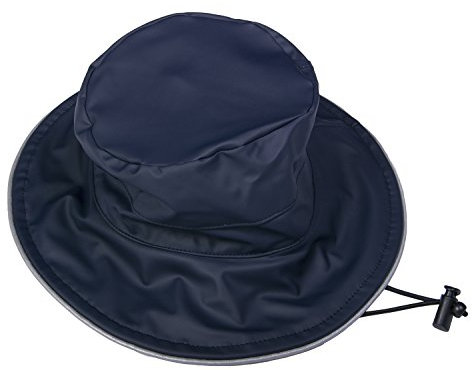 Dry Kids PU Wasserdichter Regenhut für Kinder von 2 bis 4 Jahren, verschweißte Nähte, reflektierende Regenkleidung, türkis