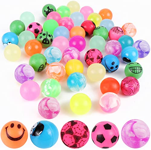 JSMTKJ 50 Stück Flummis 25mm Springball Gummiball Hüpfball Bunte für Kindergeburtstag Gastgeschenke Geschenktütenfüllung Partygeschenke