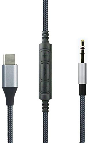 ABLET Cavo audio da USB C a 3,5 mm, microfono volume remoto compatibile con cuffie Sony/Philips/Skullcandy/AUX per auto/lettore audio con porta da 3,5 mm compatibile con Samsung Galaxy per Oneplus