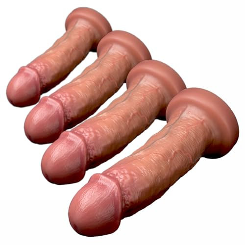 Kuaecr Dicker Realistischer Eichel Dildo mit Saugnapf Anale Stecker Trainings,Big Dildos Analdildo Stimulate G-Punkt Analplug Analspiel Penis Nachbildung Erotik Sex Spielzeug für die Frau Männer (M)