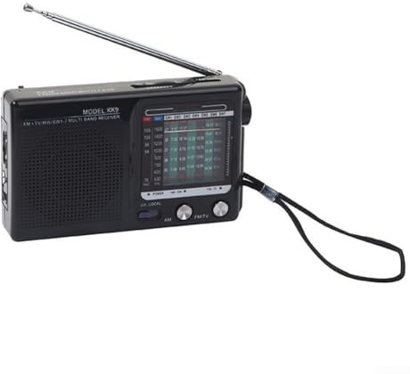 Mini radio portatile, palmare AM FM con antenna telescopica, HiFi Full-wave Retro Mini Two Band Vintage Antenna Radio