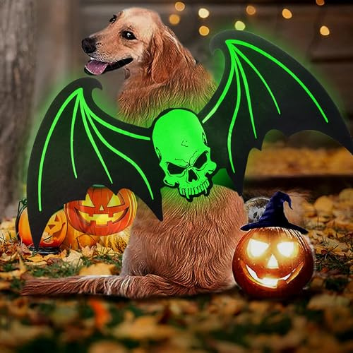 LIBRNTY Ali per animali domestici,Ali di Pipistrello di Cane,Costume di Costume per Cani/Costumi di Halloween per Animali Domestici per Decorazione di Cosplay di Cani di Taglia Media,Nuovo 2025