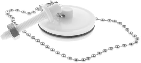 TOGEVAL Cadena para Tapón De Bañera Tapón De Sellado para Fregadero Tapa De Sellado para Desagüe De Bañera con Cadena De Acero Inoxidable