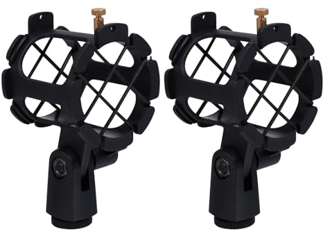 TOYANDONA 2 soportes antivibración para micrófono, soporte de suspensión de micrófono de condensador de alto aislamiento, antivibración para grabación y streaming.