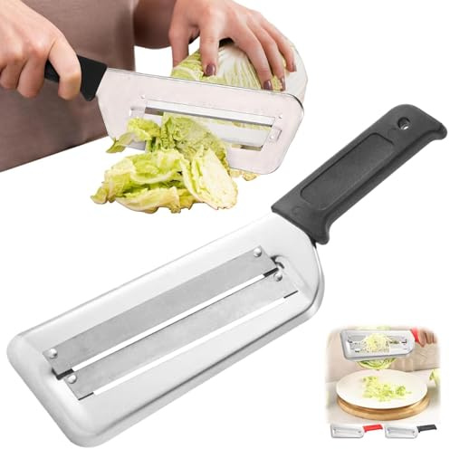 Taglia Cavolo, Coltello Affettatore In Acciaio Inossidabile, Affettatrice Con Doppia Lama E Impugnatura Antiscivolo, Affettatrice Multifunzionale Per Patate E Cavoli