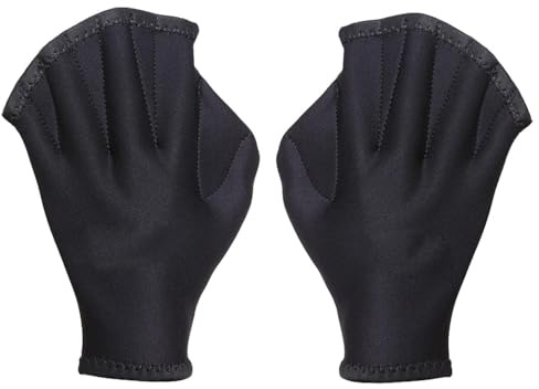 Näthandskar för simning - Paddelhandskar Näthandskar, termiska neopren | hydro-framdrivare, Aquatic-Mitts | Svarta neopren termiska vattenhandskar för dykning, konditionsträning, män,