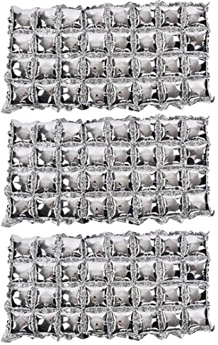CHEOTIME 3 st aluminiumfilmsballonger, fyrkantiga folieballonger Väggbakgrund Olika färger Ballonger Färgad ballongtunnelbågesats för festdekoration Fotobakgrund (Silver)