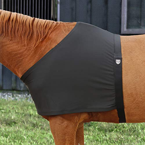 Harrison Howard Stretch Weste Anti Rub Lätzchen Widerrist Schulterschutz Horse Chest Saver Protector-schwarz