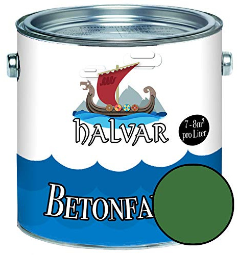 betongfärg/golvbeläggning sidenmatt grön RAL 6000-6037 fasadfärg (1 L, RAL 6001 Smaragdgrön) Halvar