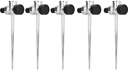 Lawn Sprinkler Spike, 5PCS 1/2inch Female Thread Thread External Thread Interface Metal Lawn Watering Sprinkler Connector For Lawn, Nursery & Grass Bevattning