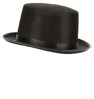 DEGUISE TOI VEGAOO - Schwarzer Zylinder-Hut für Erwachsene - Hut - Einheitsgröße - Schwarz - Accessoires - 100% Polyester - Carnaval