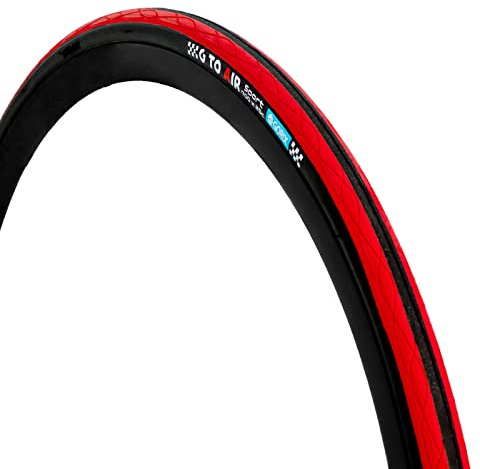 GORIX Pneu de vélo de Route 700×23C 25C 28C 32c 35c Vélo (Gtoair) (700×23c, Noir × Rouge)