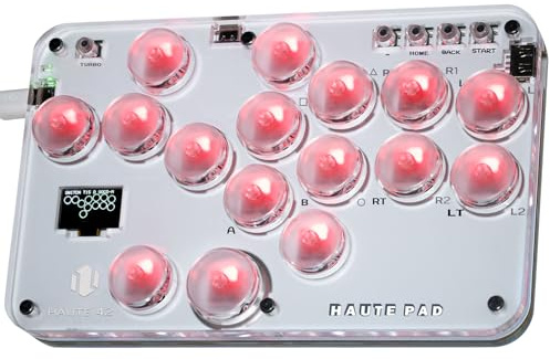 Sehawei Haute42 Arcade Stick S16 All-Button Gamerfinger with Custom RGB & Turbo Functions,Arcade Controller Street Fight for PC/Ps3/Ps4/Switch/Steam Game Keyboard-Supports Hot Swap & SOCD