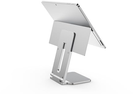 Kensington Ergonomische Halterung für Surface Pro & Go Modelle, Entwickelt in Zusammenarbeit mit Microsoft, Flexibler Tablet-Ständer mit Rutschfester Unterseite, Ideal für Büro & unterwegs, K58277WW