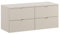 Lomadox Badezimmer Waschtischunterschrank 120 cm in Kaschmir matt, 4 Schubladen