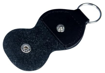 KAILIKETIY 2stücke Pu-Leder Gitarrenplektrum Tasche Mit Metallring Leichter Schlüsselanhänger Tragbarer Plektrumhalter Für Gitarrenzubehör Schwarz Für Gitarristen Und Gitarre Tasche