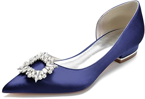 Spetsiga Bröllopsskor, Bekväma Lågklackade Slip-on-Skor I Champagnefärg För Brud, Brudskor I Satin, Klänningsandaler För Kvinnor, Aftonklackar