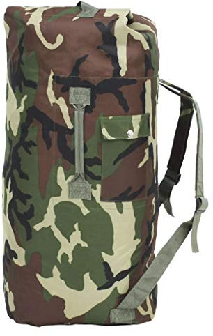 85 L Seesack resväska Army Style bagage ryggsäck funktion sportväska belagd oxfordväv 30 x 30 x 90 cm