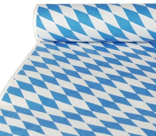 PAPSTAR 12543 Damast-TischtuchBayrisch Blau, auf Rolle (100 cm x 10 m | 4er Pack)