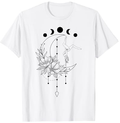 Pole Dance Moon Mezzaluna Polo Danza esotica Ballerina Outfit Maglietta