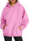 WINKEEY Femme Sweat à Capuche Pull Oversize Casual Sweatshirt Hiver avec Poche, Rose M